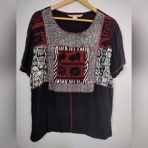 Globetrotter patchwork global‎ tribal top